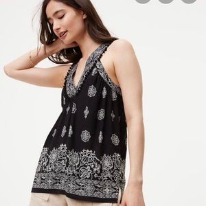 Black and white Loft tank shirt